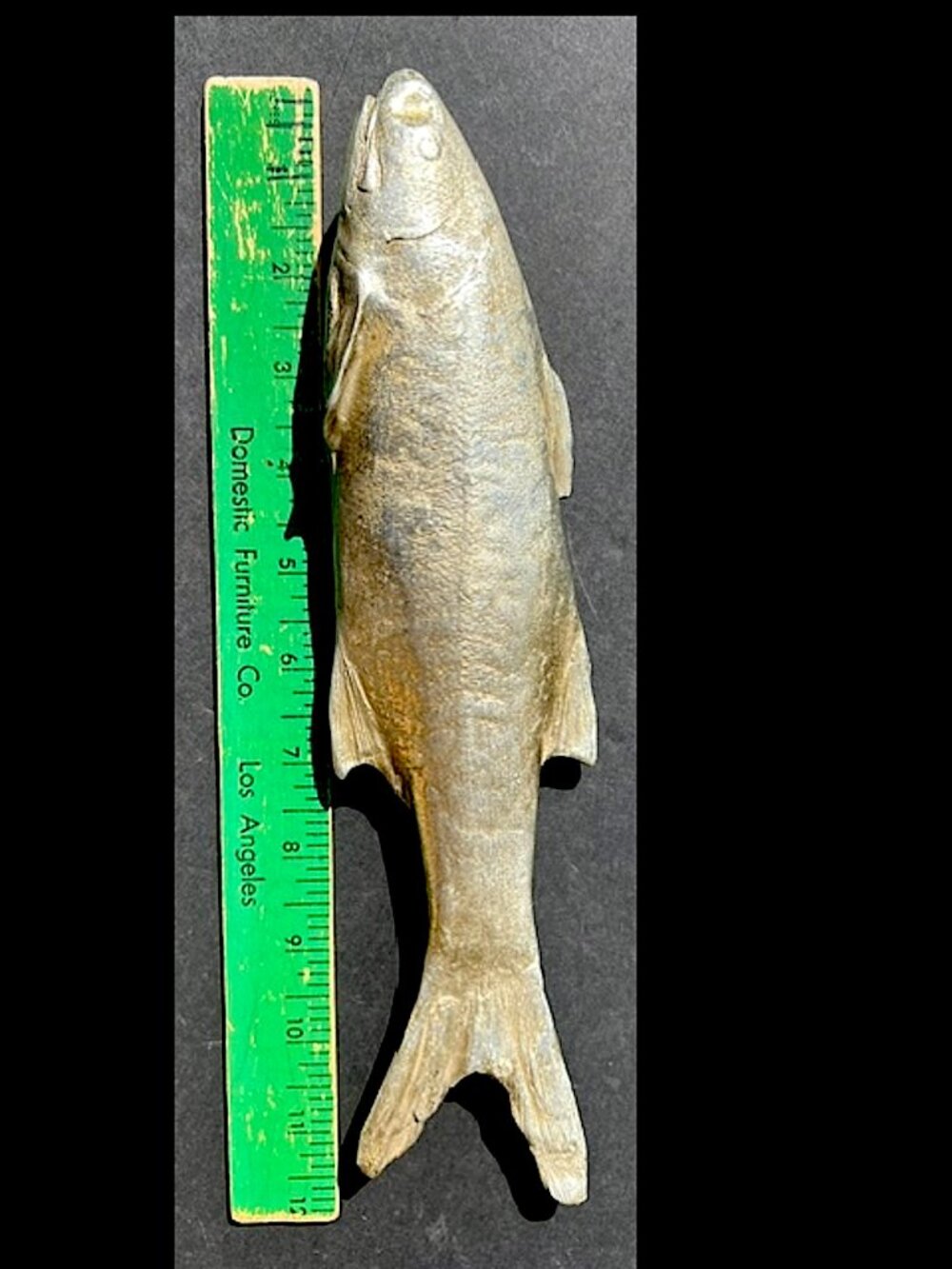 TWO'S COMPANY Silver painted Resin Fish Sculpture Figurine 11.5"